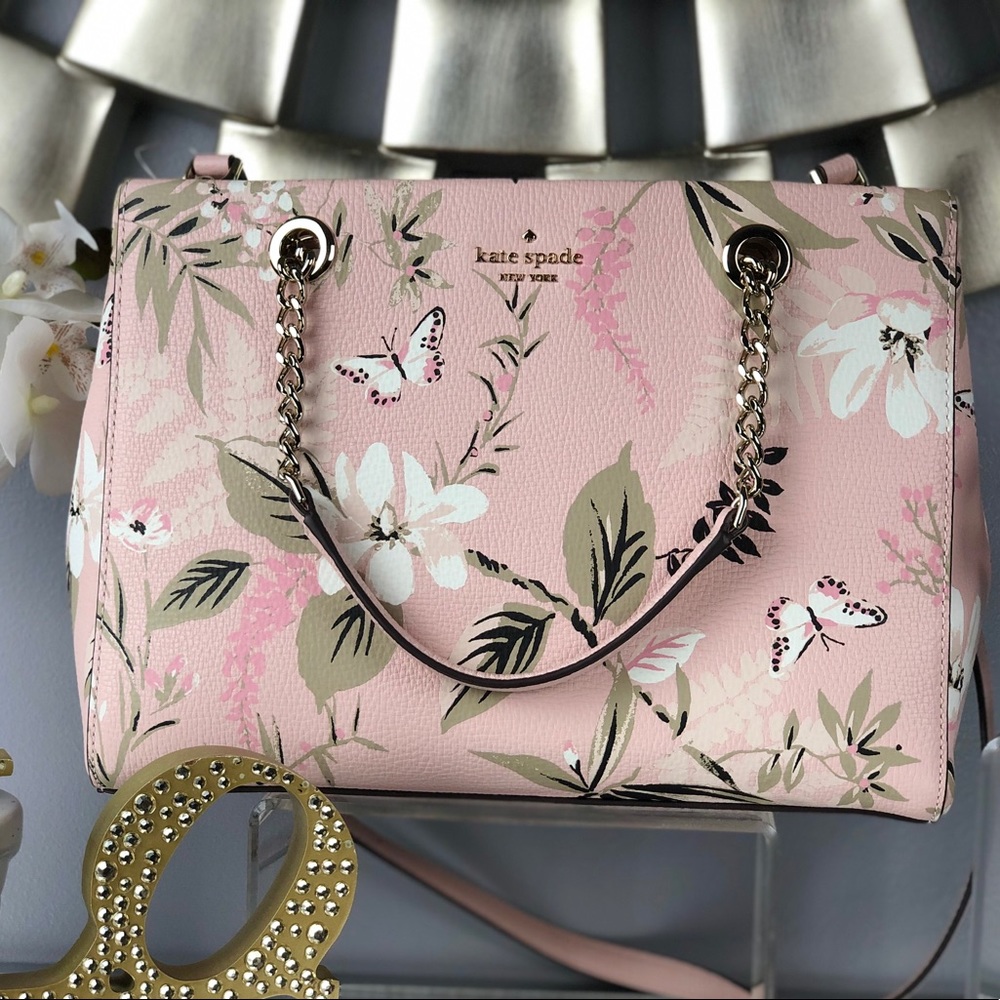 Kate Spade Pink Meena Briar Lane Botanical Bag - Picture 3 of 8